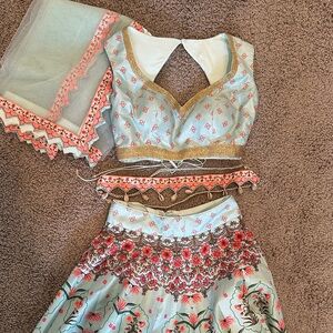 Elegant Floral Embroidered Lehenga